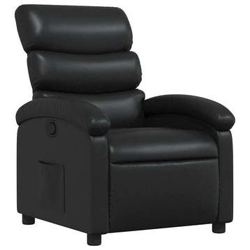 Fauteuil leerlook | OP = OP, sla nu je slag!, Huis en Inrichting, Fauteuils, Verzenden, Zo goed als nieuw, Hout
