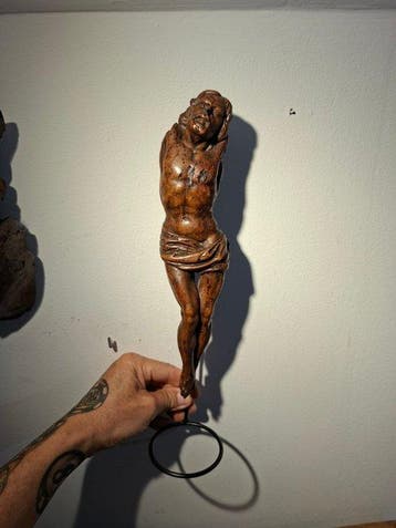 sculptuur, Corpus Christi - 30 cm - Buxushout, Antiek en Kunst