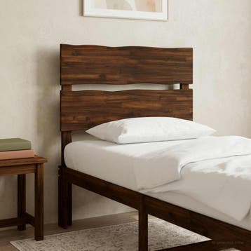 vidaXL Live Edge Hoofdbord ROSTOCK Donkerbruin 75 cm, Maison & Meubles, Verzenden