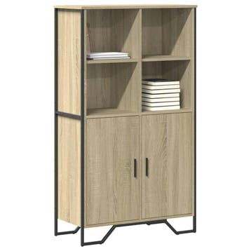vidaXL Hoge kast 79,5x35,5x137,5 cm bewerkt hout sonoma, Verzenden, Nieuw