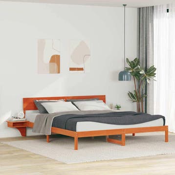 vidaXL Bedframe Wasbruin 180 x 200 cm Massief grenenhout, Verzenden, Nieuw