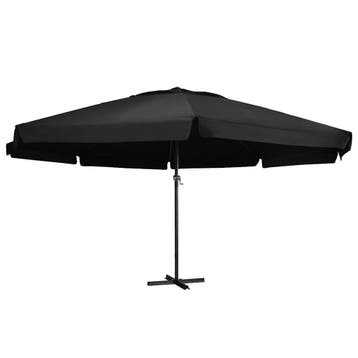 600cm Parasol Zwart | 47% korting | Snel weg = weg, Verzenden, Zo goed als nieuw, Meer dan 4 meter, Zweefparasol