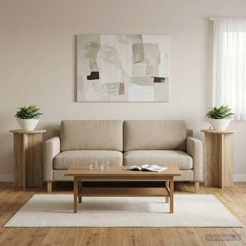 vidaXL Plantenstand 2 st Sonoma Eiken Ø40 x 60 cm Bewerkt, Verzenden, Nieuw