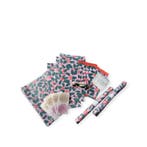 47 delige Inpakset kerst hulst - roze - rood - groen, Divers, Papier cadeau, Ophalen of Verzenden