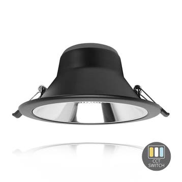 LED Downlight - Sia - CCT Switch - Ø145 - 15w - Zwart, Huis en Inrichting, Verzenden, Nieuw