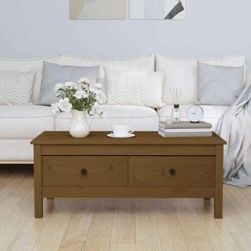 vidaXL Salontafel 100x50x40 cm massief grenenhout, Verzenden, Nieuw