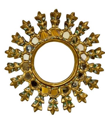 Fries ornamentale kerkelijk - 35 cm - Hout, Glas - 1950-1960