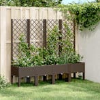 vidaXL Plantenbak met latwerk 160x40x142 cm polypropeen, Tuin en Terras, Verzenden, Nieuw