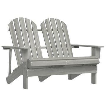 vidaXL Tuinstoel 2-zits Adirondack massief vurenhout grijs, Verzenden, Nieuw
