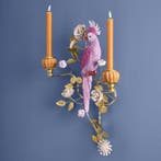 WERNS - Kaars wandlamp - XL 55 cm, handbeschilderde papegaai