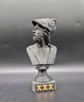 Beeld, Beeld, AJAX - Zeus Buste Statue - 24 cm - Hars