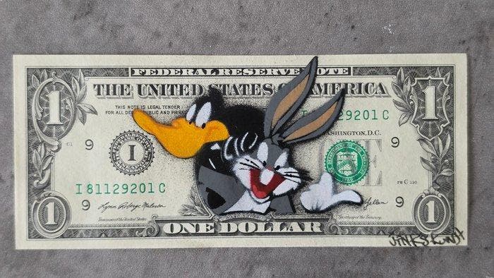 Jinks Kunst - Daffy Duck & Bugs Bunny, Antiek en Kunst, Kunst | Designobjecten