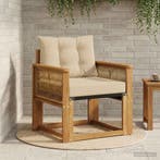 vidaXL Buiten Midden Sofa Massief Acacia Hout Naturel, Tuin en Terras, Verzenden, Nieuw
