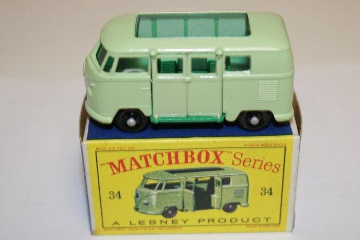 Matchbox 1:64 - Modelauto - Matchbox 34c Volkswagen camper, Hobby en Vrije tijd, Modelauto's | 1:5 tot 1:12