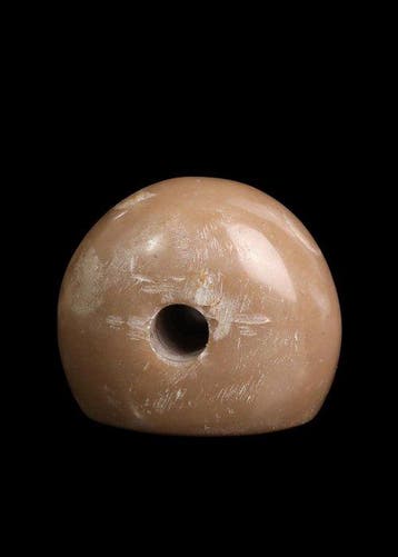 Sasanian Beige agaat Stempelzegel met hoornend viervoetig