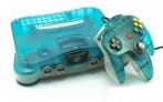 Nintendo 64 Clear Blue + Controller (Vergeeld) (Inclusief..., Games en Spelcomputers, Ophalen of Verzenden, Zo goed als nieuw