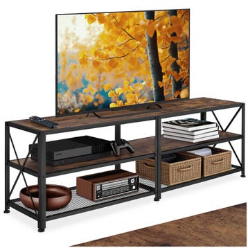 TV-meubel - 161 cm, Industrieel hout donker, rustiek, Verzenden, Nieuw