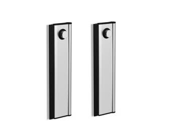Veiling - 2x Beaux douchewisser m/ muurhaak zilver geanodise
