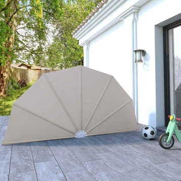 vidaXL Terrasscherm inklapbaar 160 cm crème, Verzenden, Nieuw