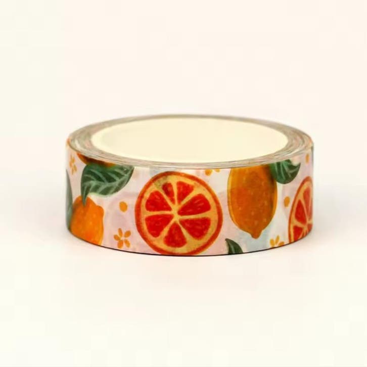Washi Tape - sinaasappel - 15mm breed en 10m lang - siert..., Hobby & Loisirs créatifs, Bricolage, Enlèvement ou Envoi