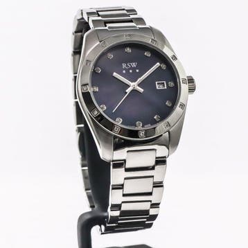 RSW - Swiss Made Diamond Watch - RSWL143-SS-D-9 - Zonder, Handtassen en Accessoires, Nieuw