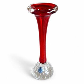 Eenbloemige vaas (2) - Glas - Zweedse kunstglas