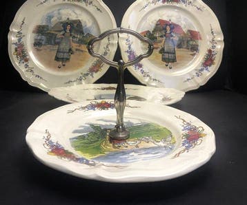 Sarreguemines - Henri Loux, plats de service -