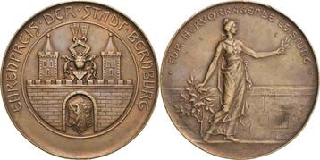 Brons medaille ohne Jahr Anhalt-medaille, Verzenden