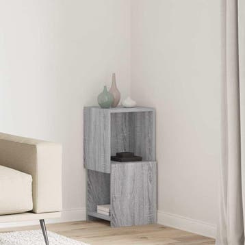 vidaXL Hoekkast 30,5x30x65cm Bewerkt hout Grijs Sonoma, Verzenden
