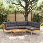 vidaXL 4 Stuk Tuinpallet Sofa Eenheden Massief Acacia Hout, Verzenden, Nieuw