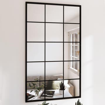 vidaXL Wandspiegels 6 st 100x60 cm metaal zwart, Huis en Inrichting, Verzenden, Nieuw