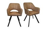 2dekans | Meubel31 – Tenno Draaibare Stoel 2 Stuks – 55 x 45, Ophalen of Verzenden