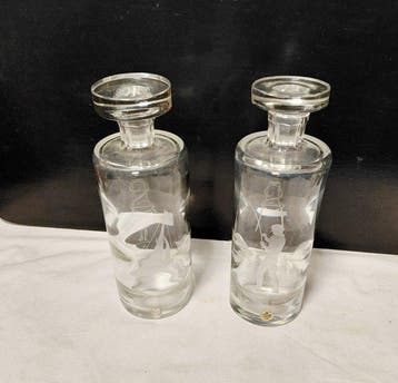 Kosta - Karaf (2) - Kristal - 1949, Antiek en Kunst