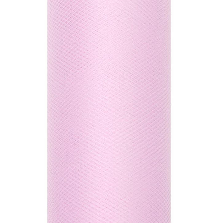 Lichtroze Tule Rol 15cm 9m, Hobby en Vrije tijd, Feestartikelen, Nieuw, Verzenden