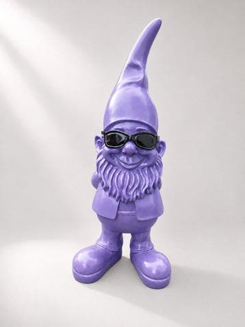 Beeld, funny gnome with sunglasses - 41 cm - polyresin
