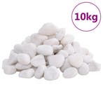 vidaXL Kiezelstenen gepolijst 2-5 cm 10 kg wit, Verzenden, Nieuw