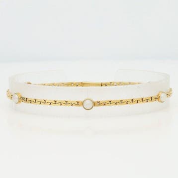 Armband - 14 karaat Geel goud Parel