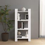 vidaXL Boekenkast/kamerscherm 60x35x125 cm massief hout wit, Huis en Inrichting, Kasten | Boekenkasten, Verzenden, Nieuw