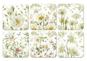Onderzetters: White Elegance, Janneke Brinkman-Salentijn, Maison & Meubles, Accessoires pour la Maison | Sous-verres & Sous-plats