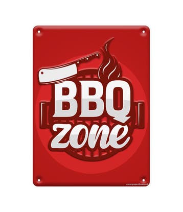 Metalen Bord Bbq Zone, Verzenden, Nieuw