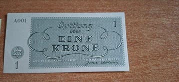 Tchécoslovaquie. - 1 Krone - 1943 - Theresienstadt Ghetto