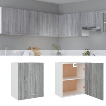 vidaXL Bovenkast Lyon 50x31x60 cm bewerkt hout grijs sonoma, Verzenden, Nieuw