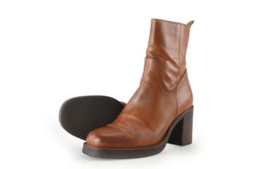 Manfield Laarzen in maat 37 Cognac, Kleding | Dames, Schoenen, Hoge laarzen, Overige kleuren, Verzenden, Zo goed als nieuw