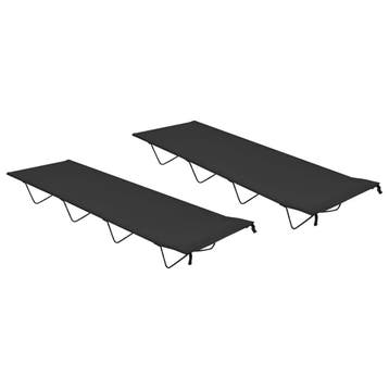 vidaXL Campingbedden 2 st 180x60x19 cm oxford stof en staal, Caravans en Kamperen, Verzenden, Nieuw