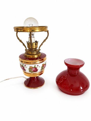 Hand Made in Florence - Tafellamp - Porselein, Verguld