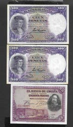 Spanje. - 5 banknotes - Various Dates (Zonder minimumprijs), Postzegels en Munten