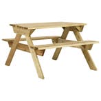 vidaXL Picknicktafel met banken 110x123x73 cm geïmpregneerd, Verzenden