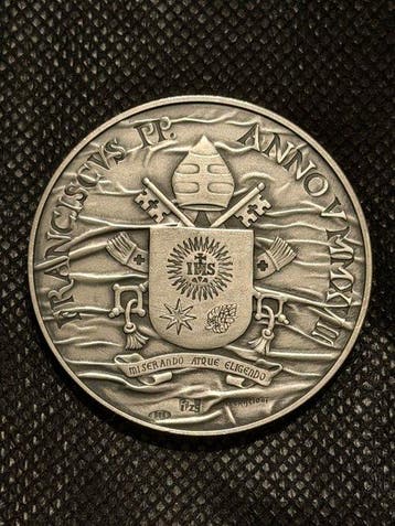 Paus Franciscus - Pontificale medaille V jaar 2017 - .980