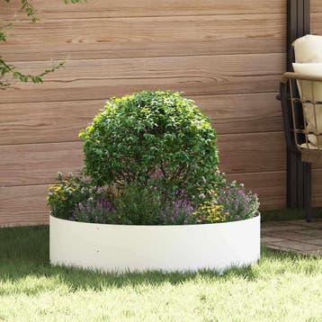 vidaXL Plantenring 5 st Wit 80 x 80 x 20 cm Koudgewalst, Verzenden, Nieuw