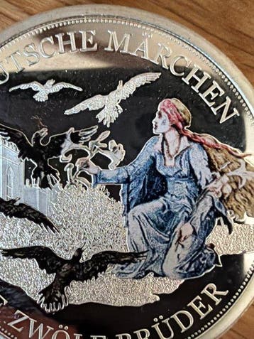 Duitsland. Silver medal Grimms Märchen - Zwölf Brüder - 20g